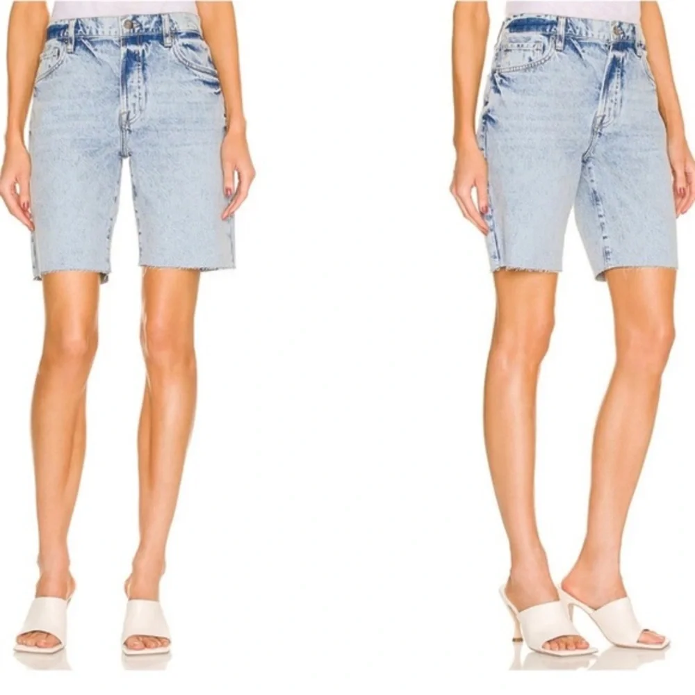 NWT Frame Shorts Le Slouch Bermuda Denim Cutoff in Richlake Blue
